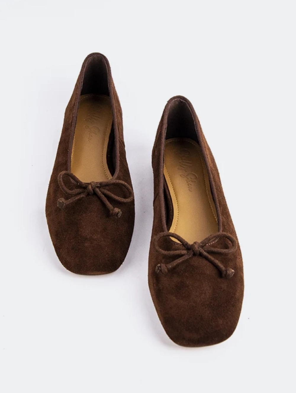 Brown Suede Ballet Flats SHELLY SHEN for L'INTERVALLE Phyleus Size 38
